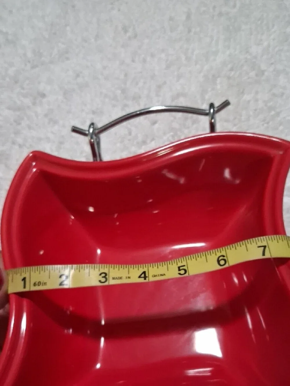 Godinger Glossy Red Ceramic Serving Platter
